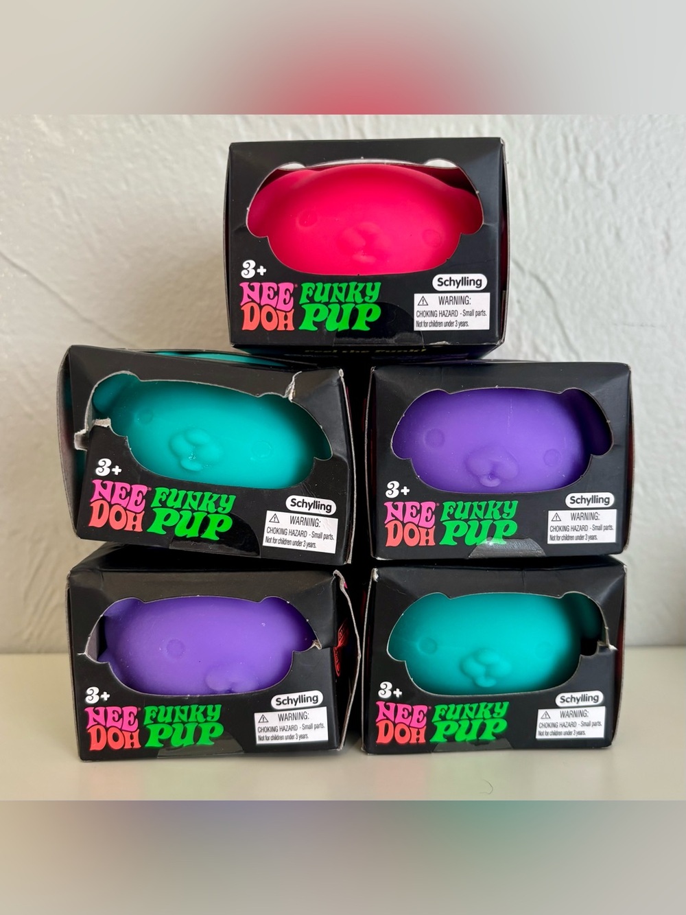 Schylling NeeDoh Funky Pup Fidget Toys x5